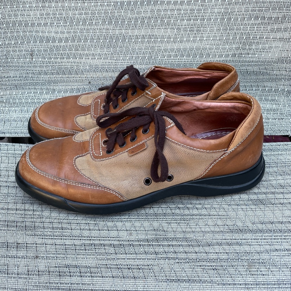 Coach Mens Size 11 D Timothy Casual Dress Shoe Made In Italy Brown‎ Tan P 992